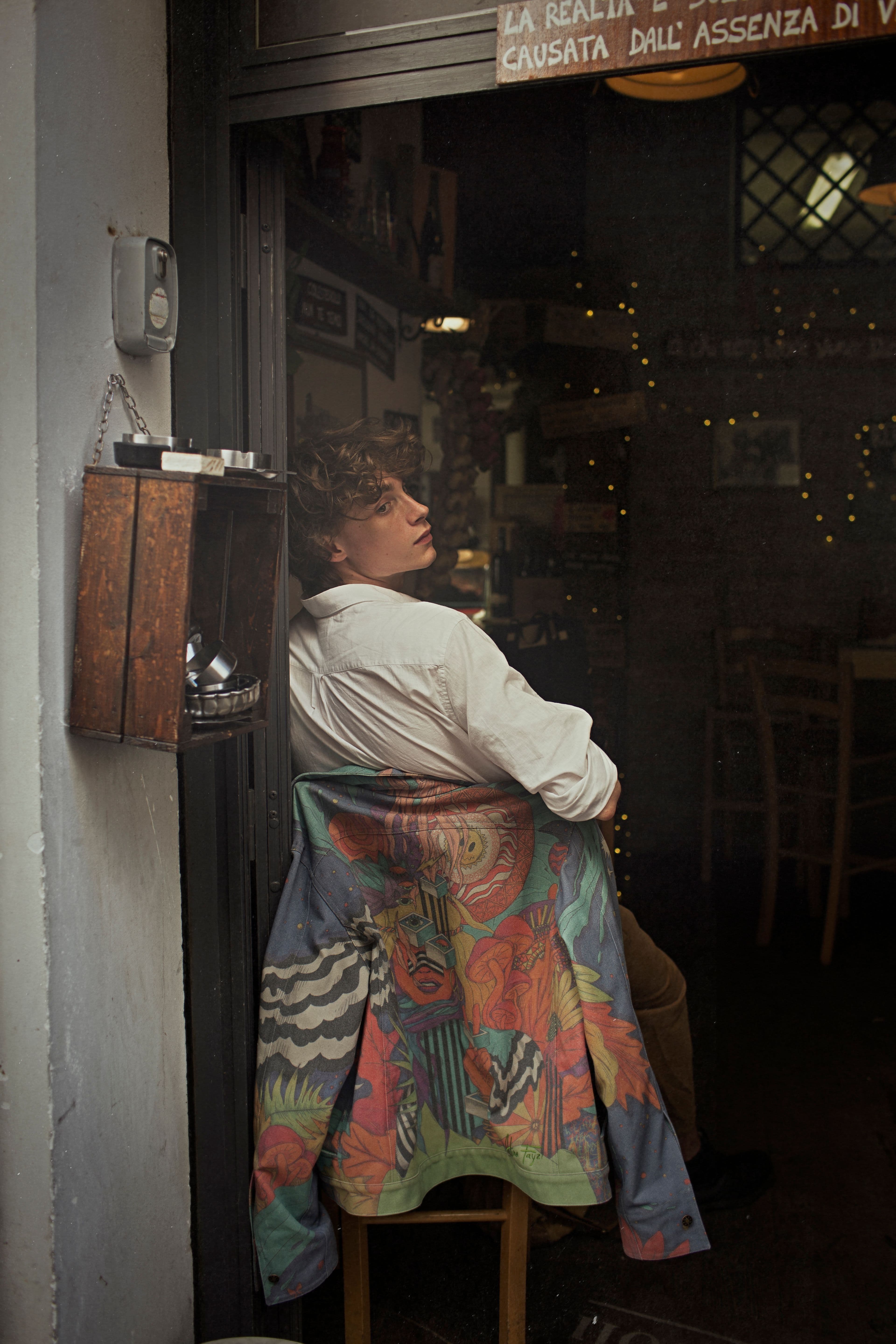 Куртка Принт Хиппи Куртка Канвас плотный Куртка Хиппи