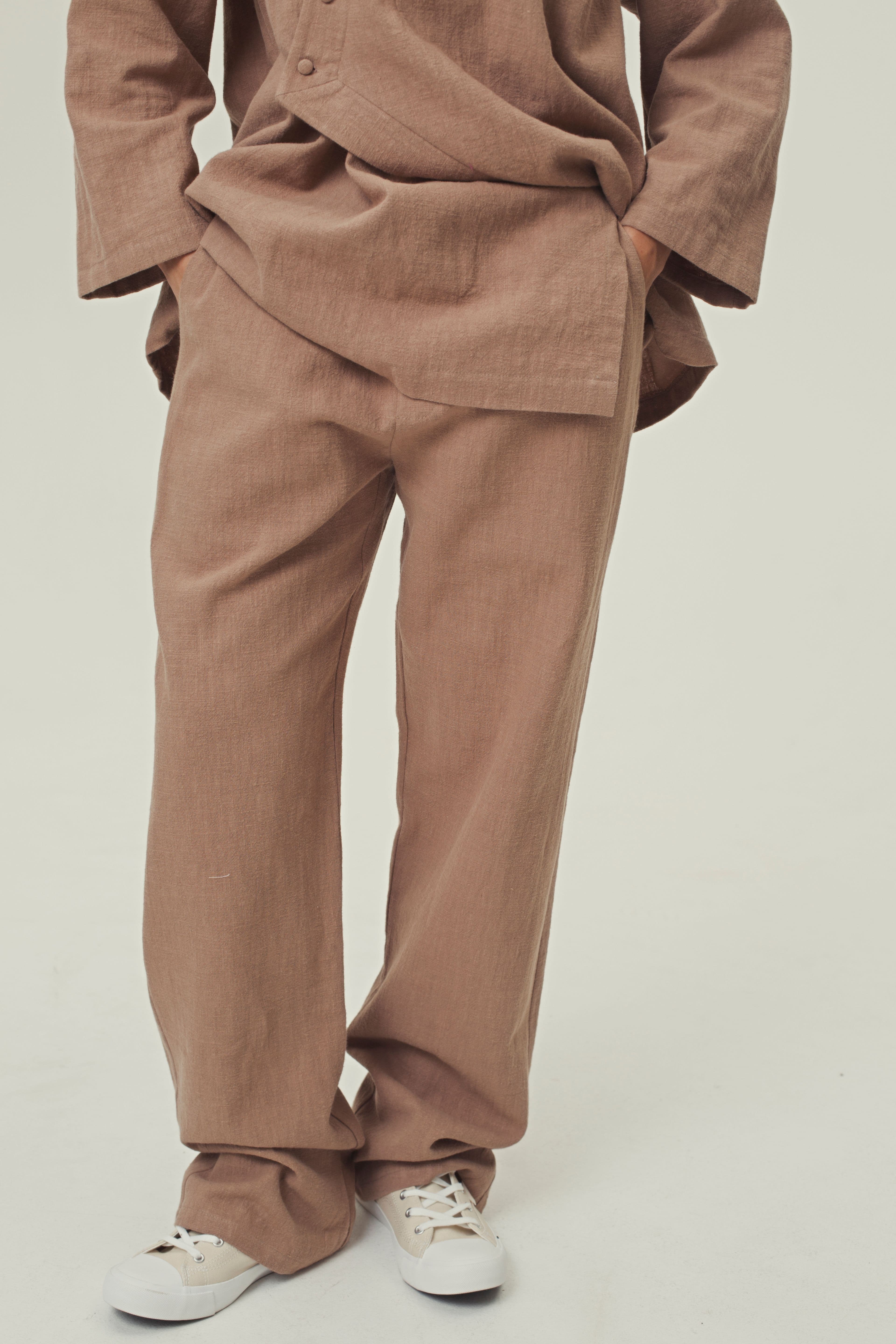 Штаны прямые  Штаны легкие Крапива Штаны легкие мокко