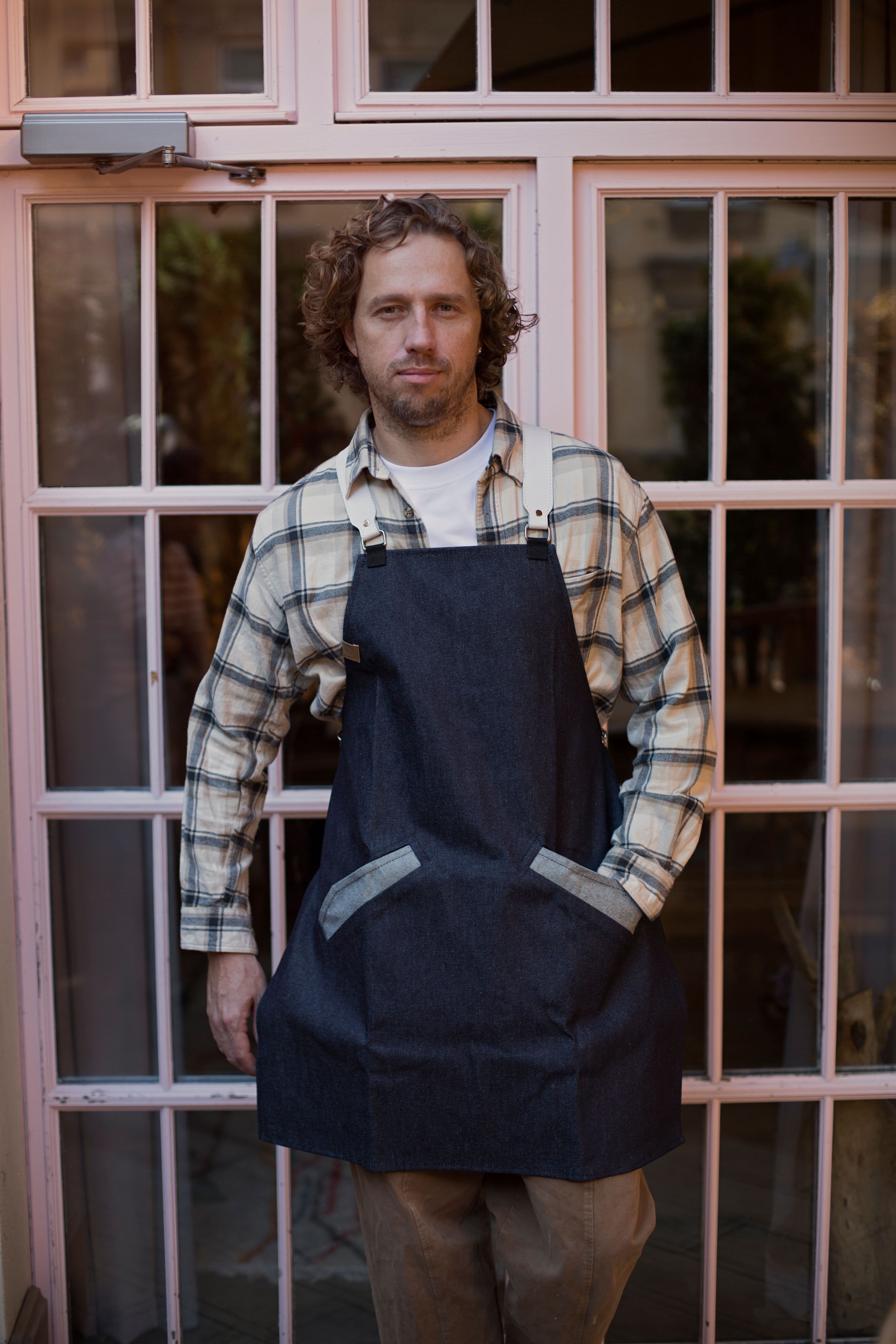 Бесстрашный Фартук Джинса Фартук Синий