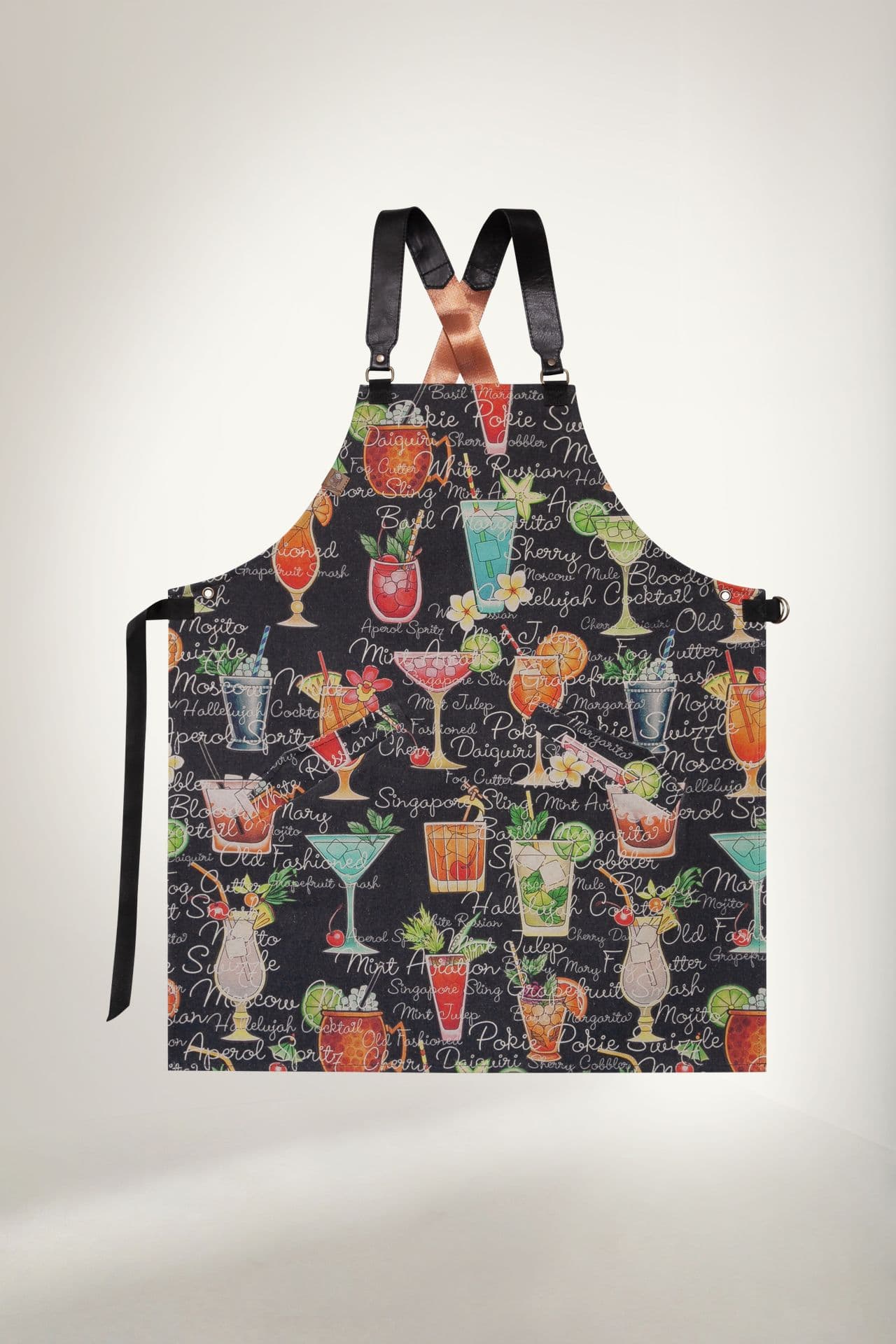 Бесстрашный Фартук Канвас плотный Фартук Коктейль чёрный