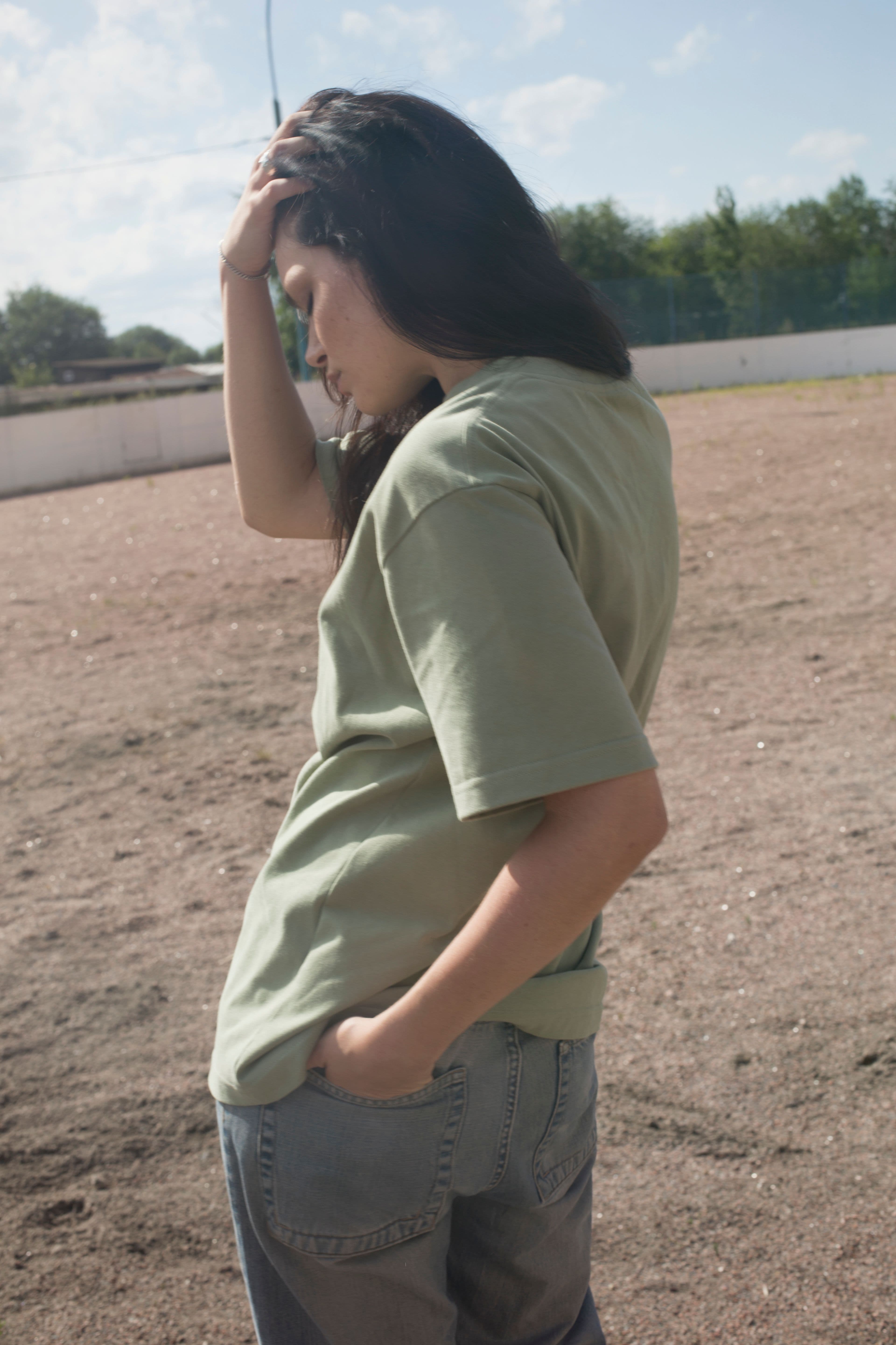 Футболка Футболка Кулирная гладь (хлопок) Футболка Зелёный чай