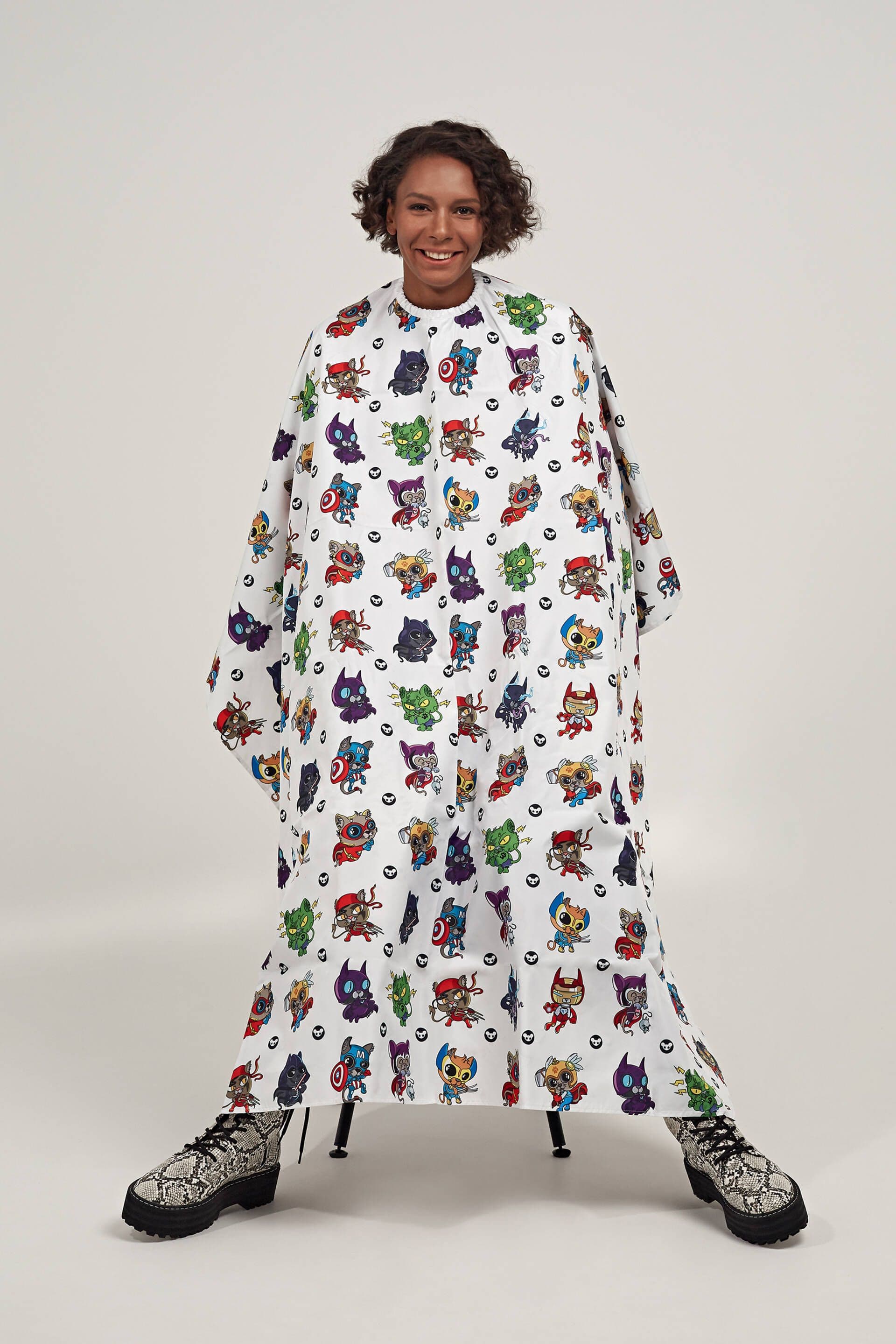 Пеньюар Принт Пеньюар Дюспо Пеньюар Котик белый