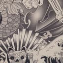 Япония чёрно-белый