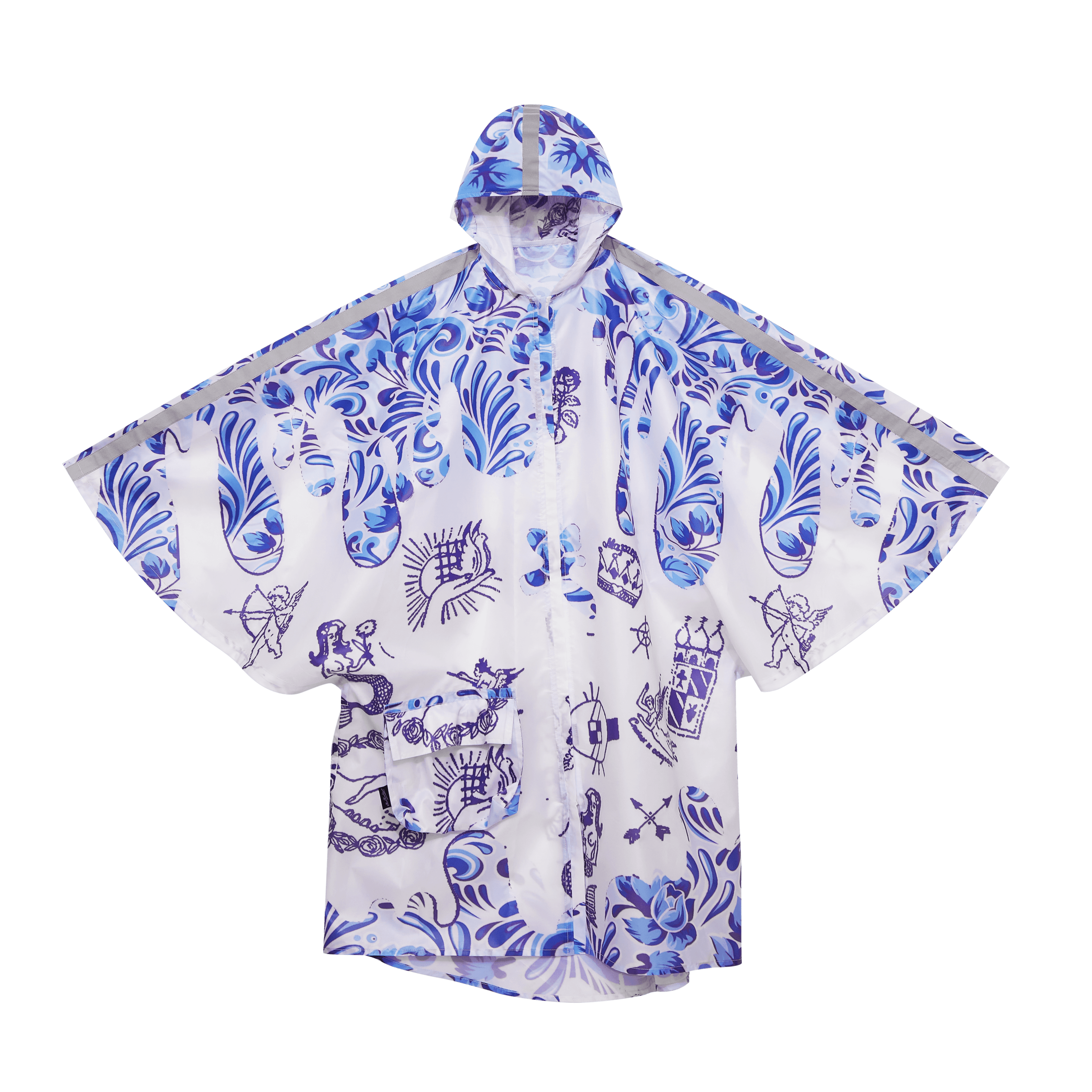 Дождевик Принт Дождевик Плащёвка Дождевик Гжель